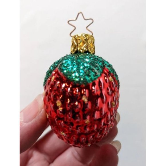 Strawberry Retired Old World Christmas Inge Glas Ornament - Picture 2 of 3